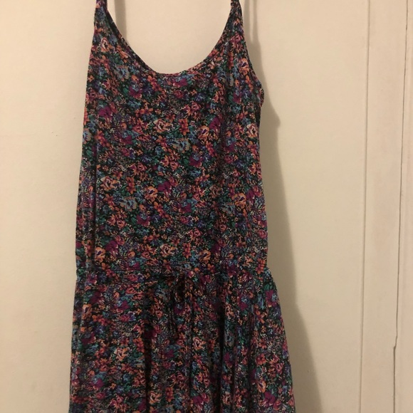 Draw String waist mini spaghetti strap dress - Picture 1 of 4